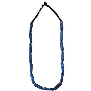 Collar piedras alargadas azules