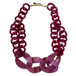 Collar cadena rosa