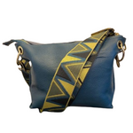 Bolso azul piel