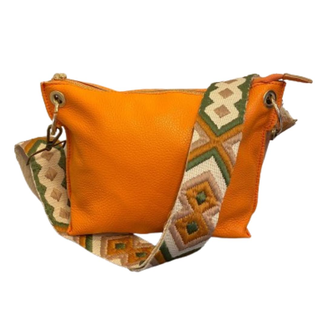 Bolso piel naranja