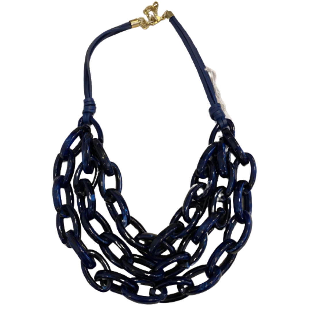 Collar cadenas azules