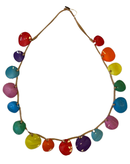 Collar piedras redondas colores