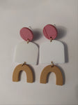 Pendientes pasta tricolor