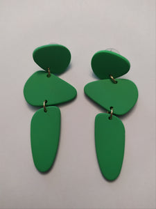 Pendientes pasta en tono verde